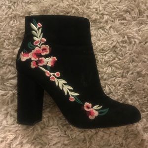 Embroidered booties